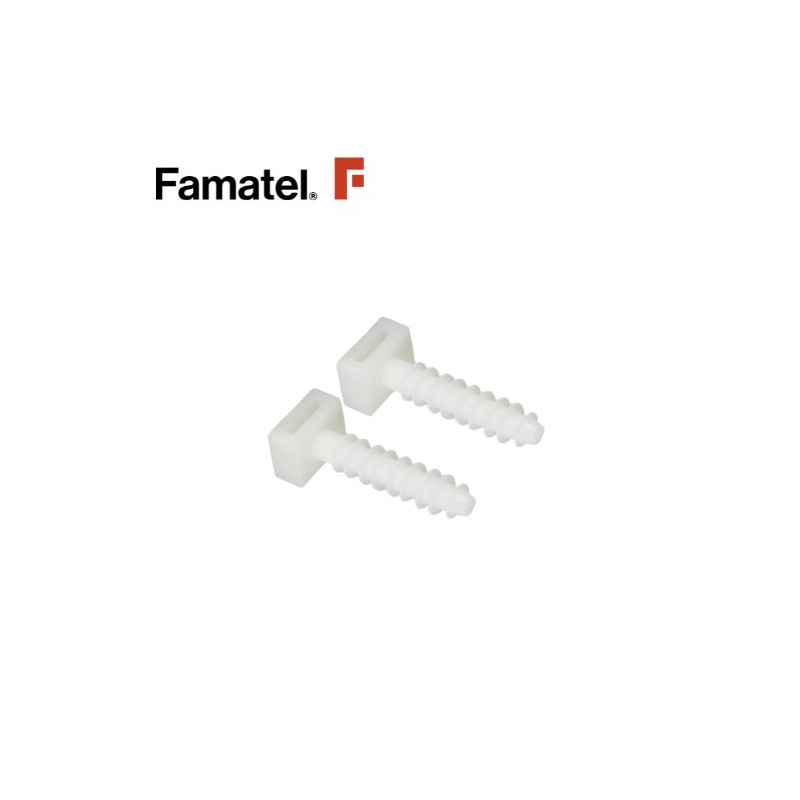 Taco brida presión blanco Diámetro 8mm (Bolsa de 50 unidades) FAMATEL C20