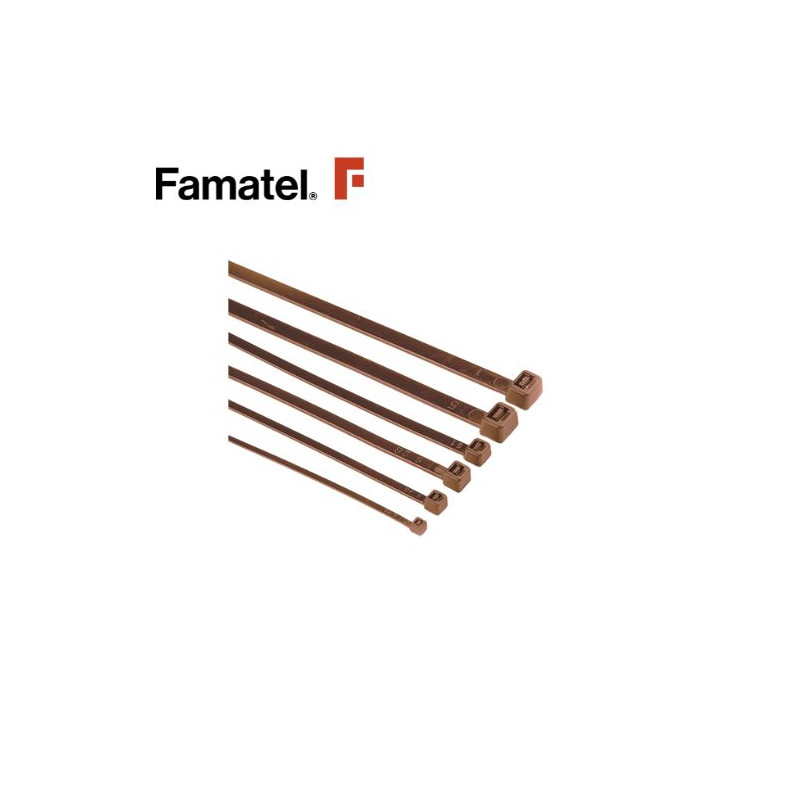 Bridas de Nylon Marrones 300x4,8mm (En bolsa de 50 unidades) FAMATEL C1/20
