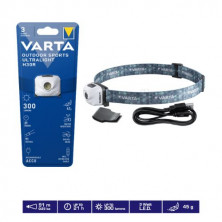 Linterna Frontal Ultralight H30R 3W 300Lm RECARGABLE Blanca VARTA