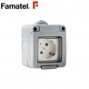 Mecanismo superficie estanco Serie GARDEN Base 16A-220V TT IP55 FAMATEL / 8