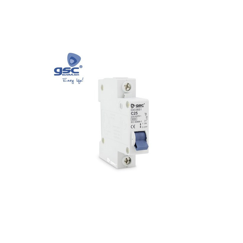 Magnetotérmico 1P 10 Amperios módulo estrecho GSC C12/120