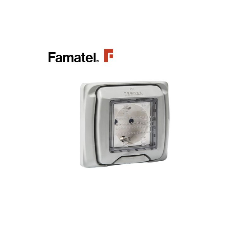 Mecanismo empotrar Serie MASTER Base TT lateral estanco 16A-220V IP55 FAMATEL C1/6