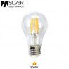 Bombilla Estándar LED E27 6w 3000K 700Lm Filamento Transparente 220V ECONÓMICA SILVER C10 UUS