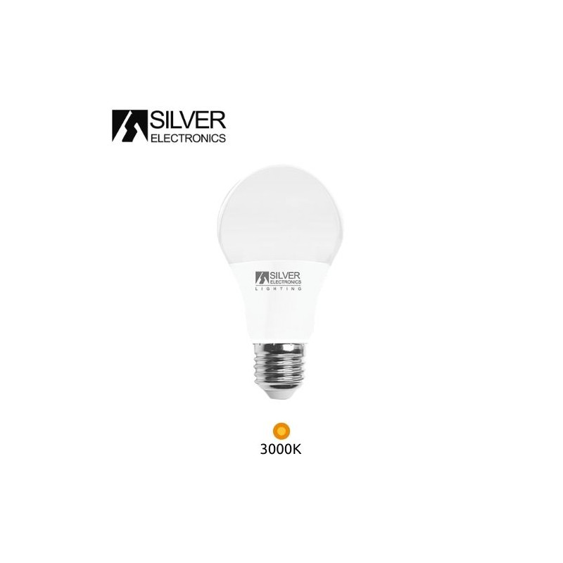 Bombilla Estándar LED E27 6w 3000K 640Lm 220V ECONÓMICA SILVER C10 UUS