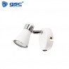 Foco techo/pared simple GU10 con interruptor Blanco Serie Selna GSC /20