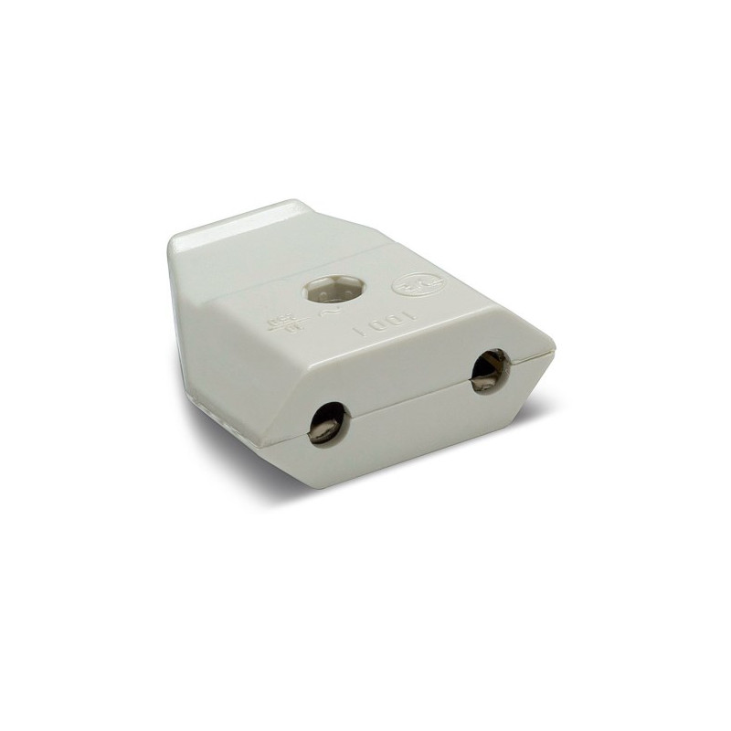 Base móvil 10A 220V Plana Blanco Diámetro 4,0mm Retractilado FAMATEL ÚLTIMAS UNIDADES