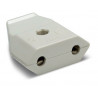 Base móvil 10A 220V Plana Blanco Diámetro 4,0mm Retractilado FAMATEL ÚLTIMAS UNIDADES