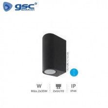 Aplique de pared 2x35w INTRA 2xGU10 Antracita Exterior Material Aluminio IP44 220V GSC C1/20