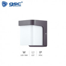 Aplique de pared Máx.18w E27 Gris Antracita Plástico ABS + PC SABIK IP54 GSC C1/12