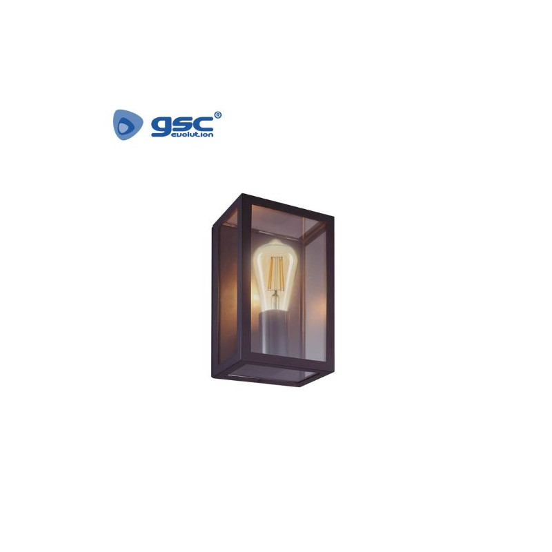 Aplique de pared Máx.60w E27 Rectangular Negro IP44 220V Sallo GSC C1/10