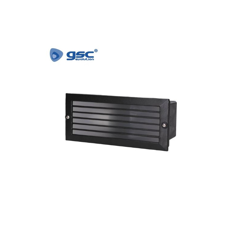 Aplique de pared Máx.60w E27 Rectangular con rejilla Gris Antracita IP54 Befale GSC