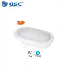 Aplique de pared LED 12w 6500K Exterior Blanco Ovalado HITRA IP54 GSC C1/24 UUS