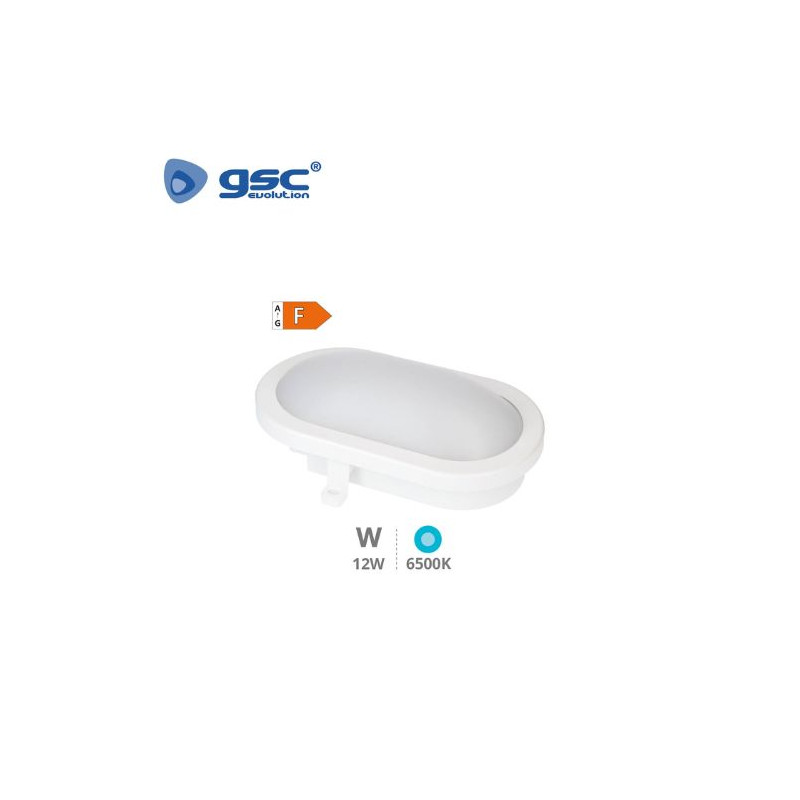 Aplique de pared LED 12w 6500K Exterior Blanco Ovalado HITRA IP54 ÚLTIMAS UNIDADES