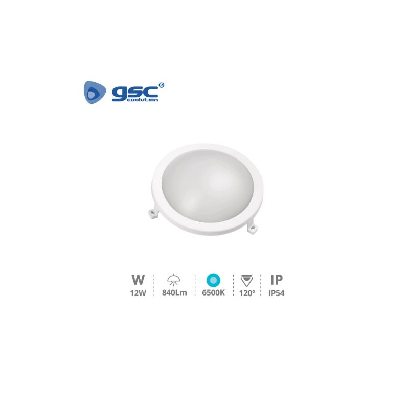 Aplique de pared LED 12w 6500K Exterior Blanco HITRA IP54 ÚLTIMAS UNIDADES