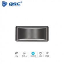 Aplique de pared LED 12w 6500K 300Lm Exterior Gris Antracita ANTHE Plástico ABS+PC IP65 GSC C1/20