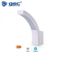 Aplique de pared LED 15w 6000K 1100Lm Exterior Blanco IP65 PADUM GSC /20