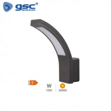 Aplique de pared LED 15w 3000K 1100Lm Exterior Gris Antracita IP65 PADUM GSC C1/20