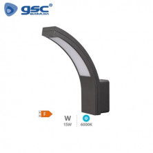Aplique de pared LED 15w 6000K 1100Lm Exterior Gris Antracita IP65 PADUM GSC /20