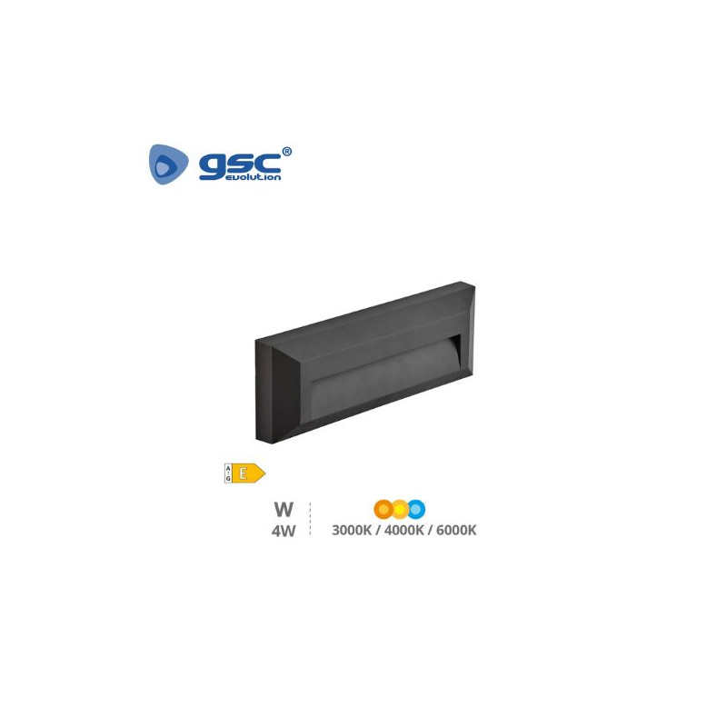 Aplique de Pared LED 4w CCT Tono de luz ajustable 368Lm IP65 Kuito Gris antracita GSC C1/20