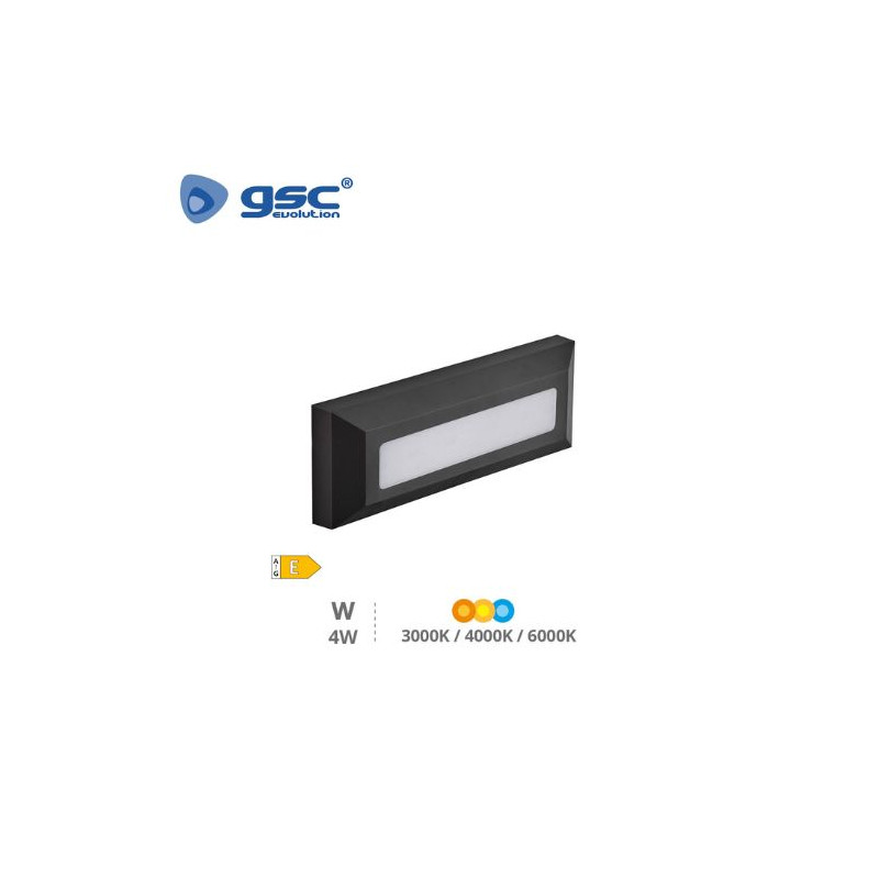 Aplique de Pared LED 4w CCT Tono de luz ajustable 397Lm IP65 Kuito Gris antracita GSC C1/20