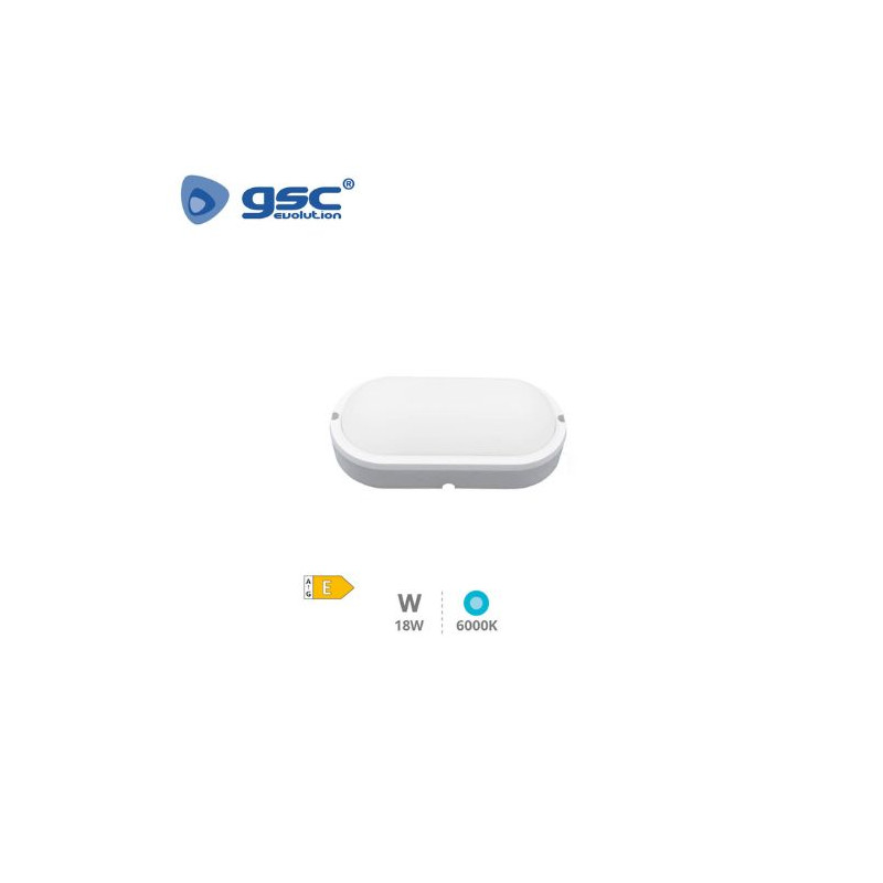 Aplique LED 18w 6500K Ovalado IP65 Blanco Mushie GSC C1/60