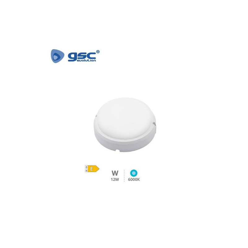 Aplique LED 12w 6500K Redondo IP65 Blanco Mushie GSC