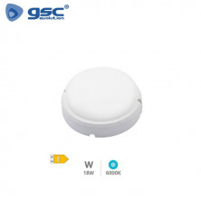 Aplique LED 18w 6500K Redondo IP65 Blanco Mushie GSC C1/40