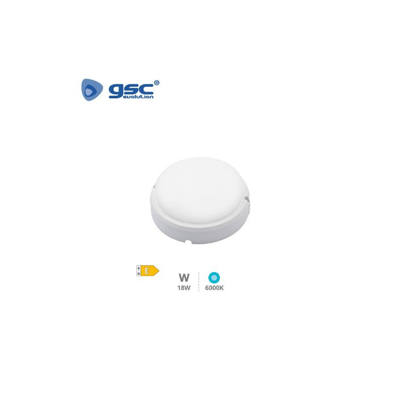 Aplique LED 18w 6500K Redondo IP65 Blanco Mushie GSC