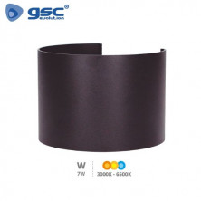 Aplique de pared LED Sumbe redondo apertura de luz regulable 7W 3000-4000-6000K Gris antracita GSC C