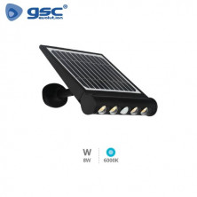 Aplique Solar LED 8w 6000K Sensor Movimiento y Crespuscular IP65 Negro Tombua GSC C1/12