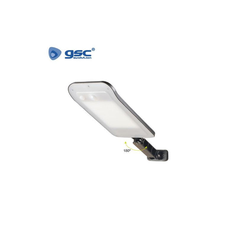 Farola solar LED 14w 6500K 500Lm Sensor Crepuscular y Movimiento Negro Bajura GSC C1/20