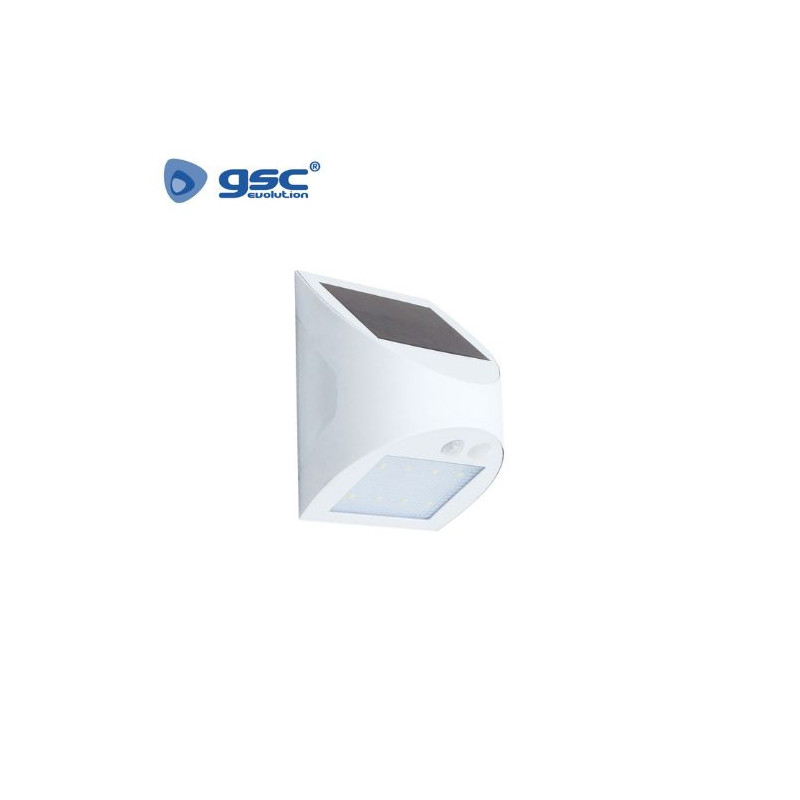 Aplique solar LED Kolam con sensor de movimiento y crepuscular 3W 6000K 300Lm Blanco GSC C1/40