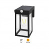 Aplique Solar LED 2w 120Lm 3000K Sensor Movim./crepus. 180x160x100mm Negro Sorso IP44 GSC C1/12