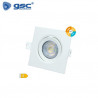 Aro cuadrado basculante LED COB Blanco 7w CCT Tono de luz ajustable 95x95mm BANOK GSC C1/50 UUS