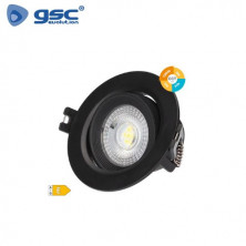 Aro basculante LED COB Negro 7w CCT luz ajustable Diámetro 95mm BANOK ÚLTIMAS UNIDADES