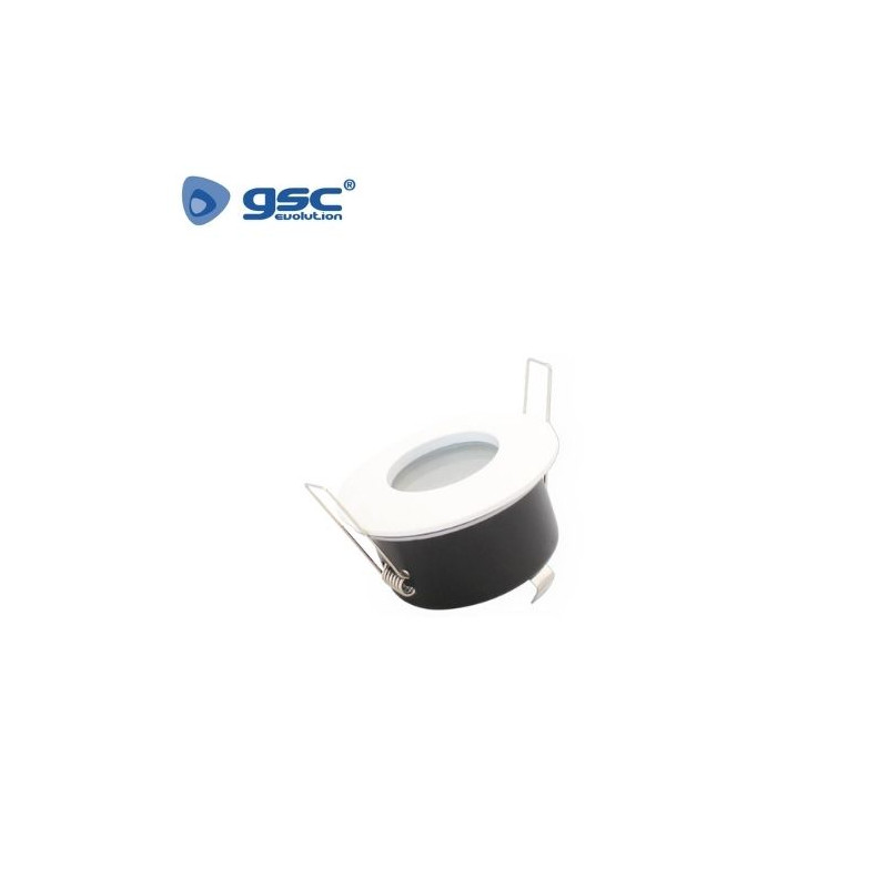 Aro redondo fijo Blanco GU10 Diámetro 84mm empotra 75mm Ideal Baños IP44 OSAGES GSC ÚLTIMAS UNIDADES