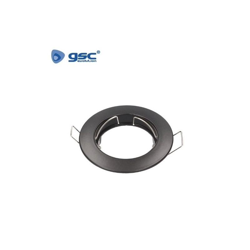 Aro redondo fijo Negro mate GU10 Incluido Diámetro 77mm Diámetro empotramiento 63mm FANA GSC C1/100