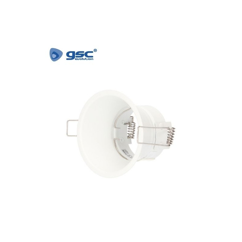 Aro redondo fijo Blanco mate Antideslumbramiento GU10 Incluido Diámetro 82mm Empotramiento TAITU GSC