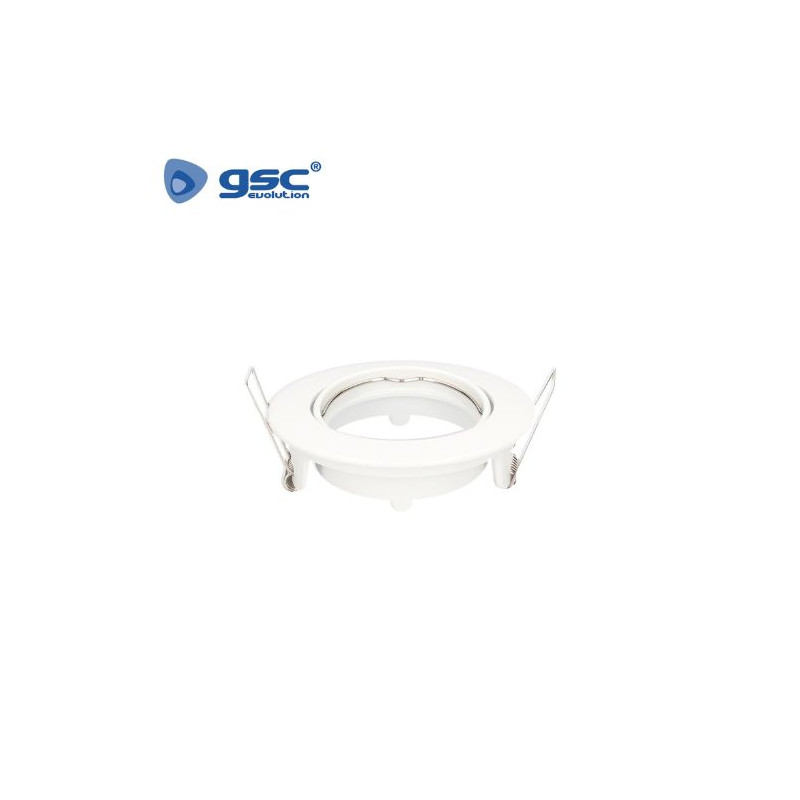 Aro redondo basculante Blanco IP20 GU10 Incluido Diámetro 84mm Chandur GSC C10/100