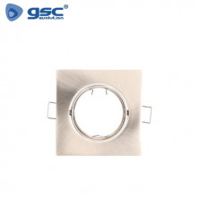 Aro cuadrado basculante Níquel Satín GU10 Incluido EMPOTRABLE 84mm  GSC C10/100