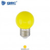 Bombilla LED esférica 1W E27 Amarillo GSC C10/100