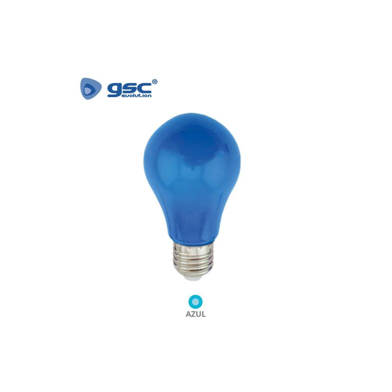 Bombilla LED estándar 1W E27 Azul GSC C10/100