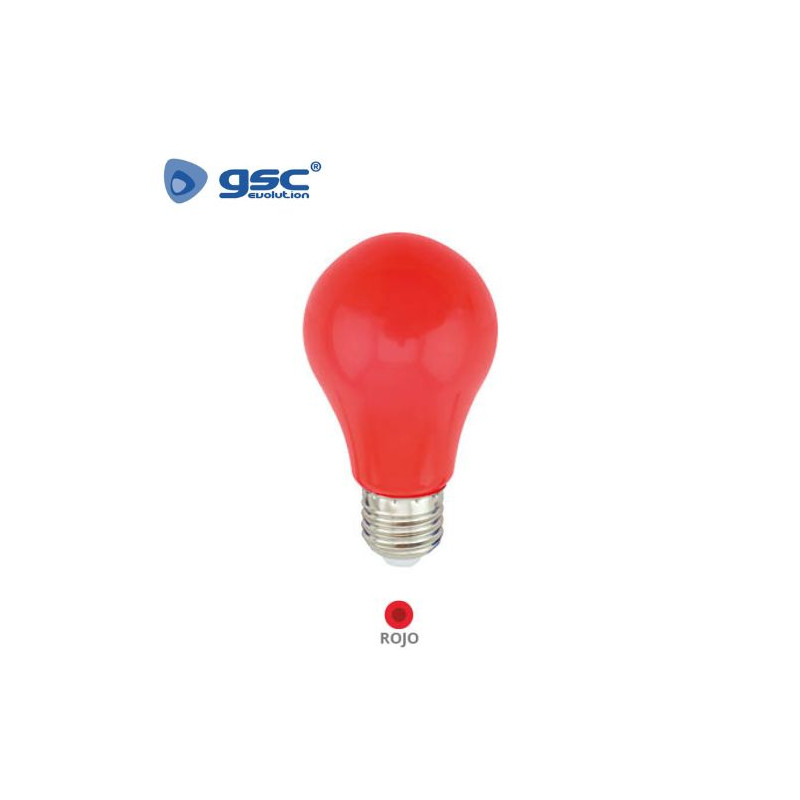 Bombilla LED estándar 1W E27 Rojo GSC C10/100