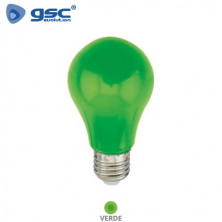 Bombilla LED estándar 1W E27 Verde GSC C10/100