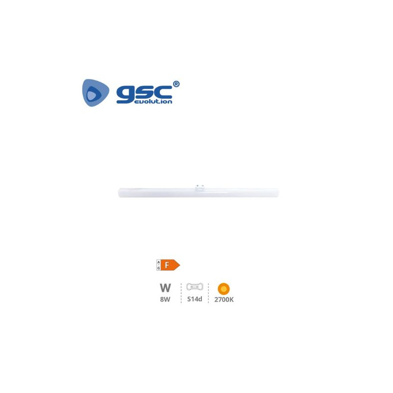 Bombilla Linestra LED S14d 1 polo 8w 2700K 750Lm 500mm GSC C10/50