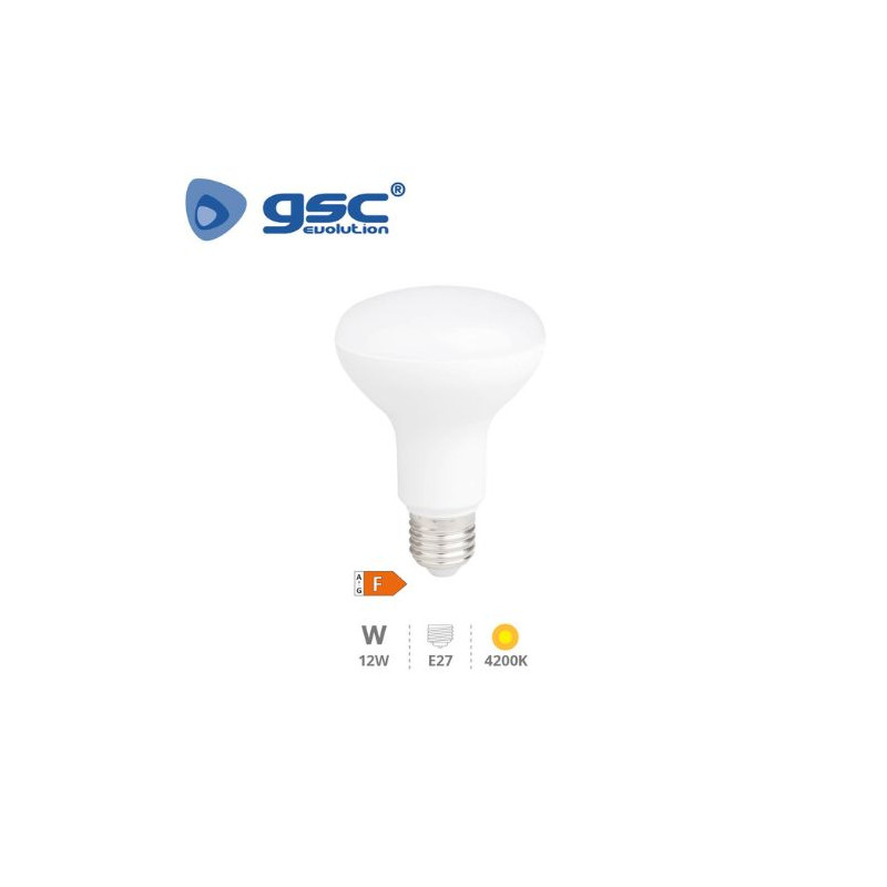 Bombilla Reflectora LED E27 R80 12w 4200K 220V GSC C10/100