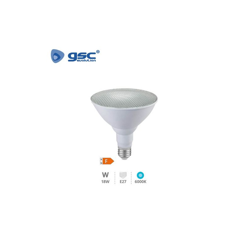 Bombilla PAR38 LED 18W E27 6000K 1800Lm IP65 GSC C5/30