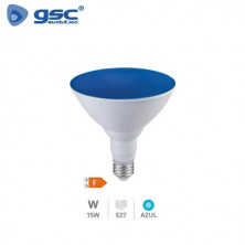 Bombilla PAR38 LED 15W E27 Azul 1200Lm IP65 GSC C5/30