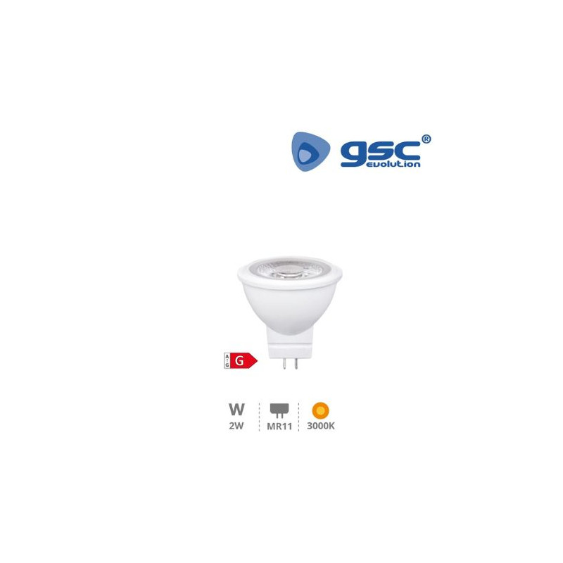 Bombilla Dicroica LED MR11 2w 3000K 150Lm 12V GSC C10/100