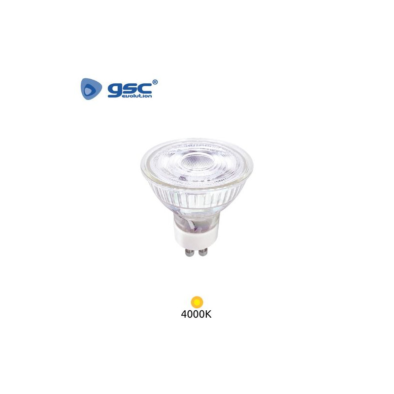 Bombilla Dicroica LED GU10 5w 4000K 445Lm  Serie Cristal GSC C10/100